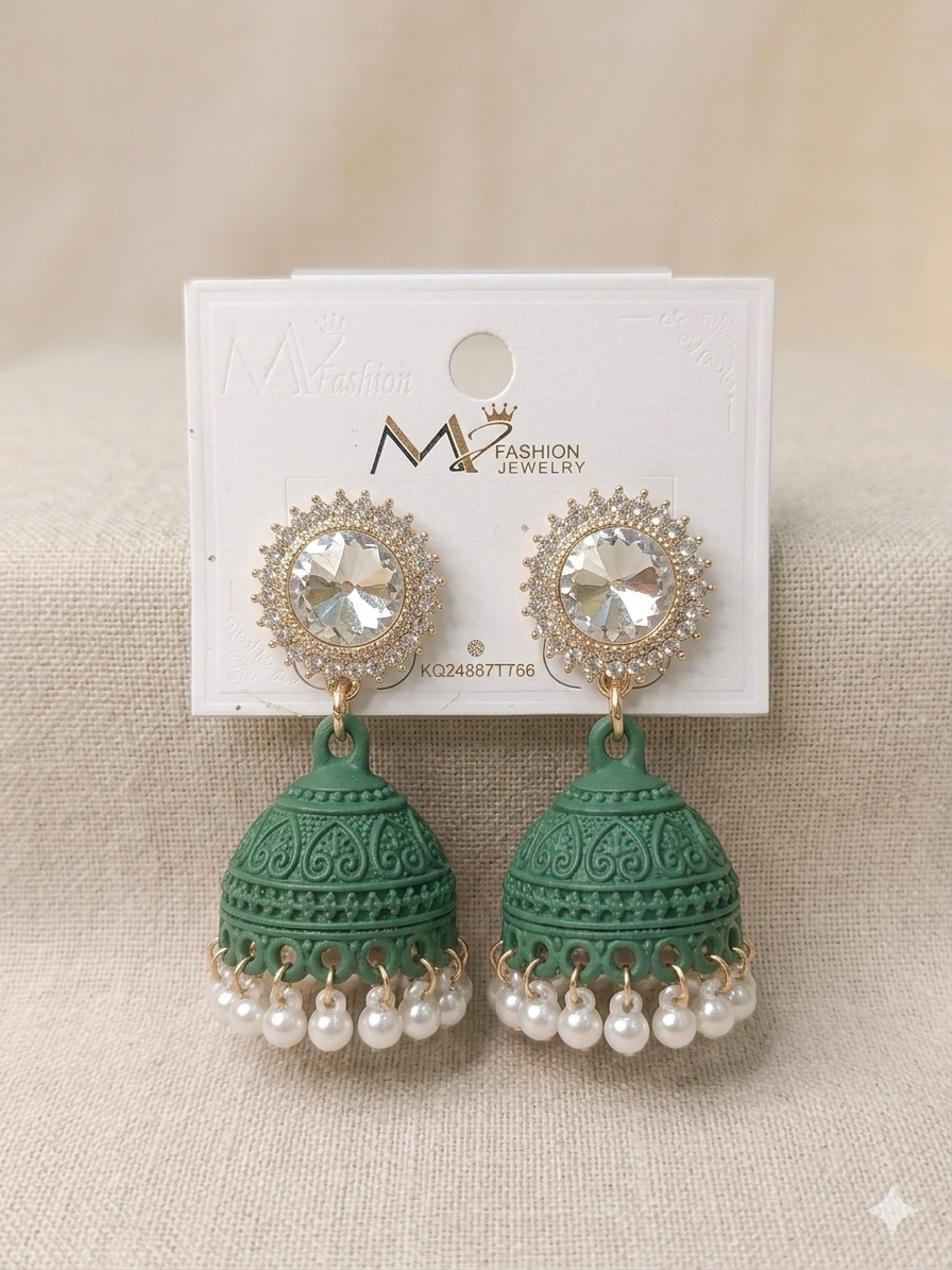 Nooré Jewels Radiant Jhumka Earrings