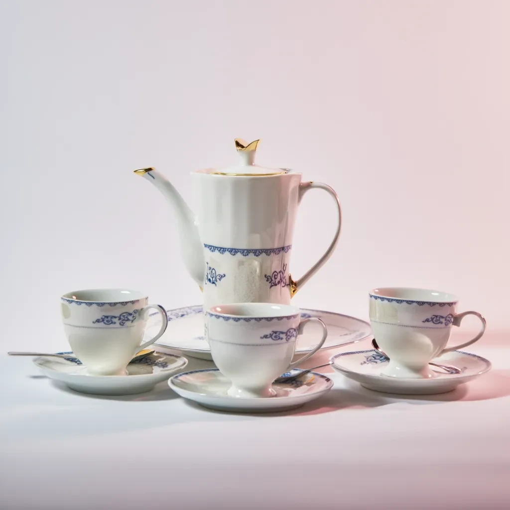 Porcelain Floral Tea Set (24 pcs)